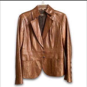 Cole Haan Lambskin leather blazer